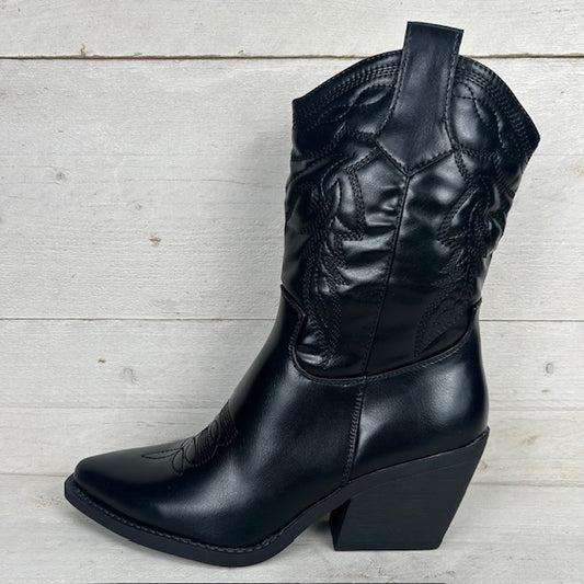 Stoere cowboylaarzen zwart