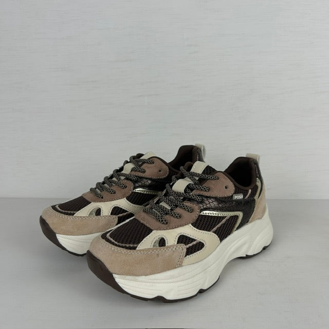 Posh by poelman kids sneakers brown with combination (Verkrijgbaar van maat 30 t/m maat 37)
