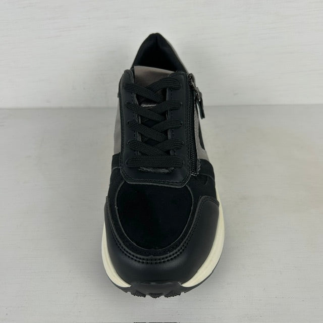 Casual sneakers met ritsje zwart
