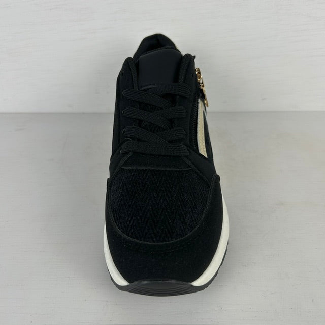 Leuke sneakers met ritsje zwart