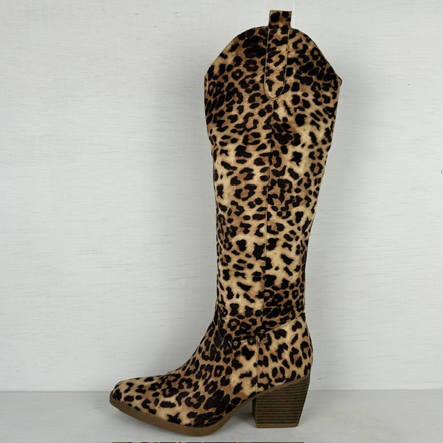 Hoge cowboylaarzen met trendy design panter