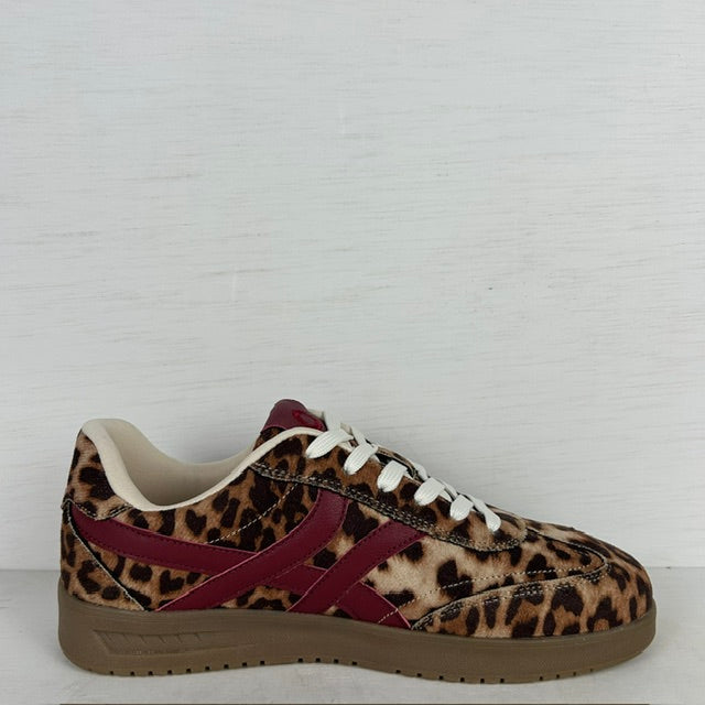 Posh by Poelman retro sneakers beige panter