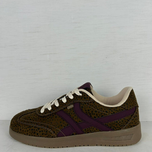 Posh by Poelman retro sneakers bruin panter