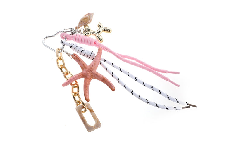 Vintage pink Beach sleutelhanger / bag charms