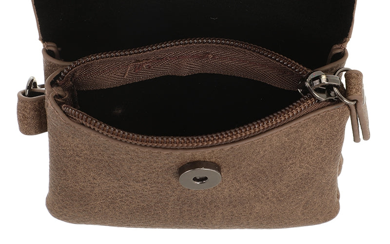 Dark camel portemonneetje Kyra