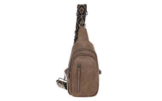 Dark camel crossbody / rugtasje Mattie