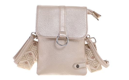 Champagne telefoon- en schoudertasje Hartford