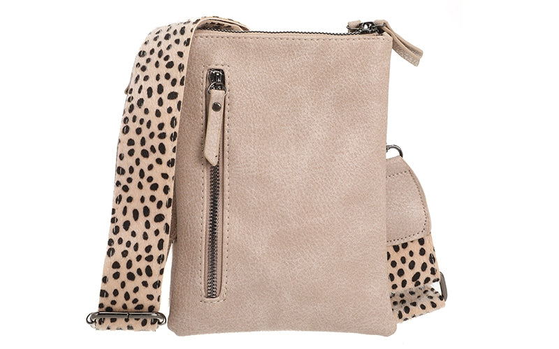 Natural dot telefoon- en schoudertasje Tyler