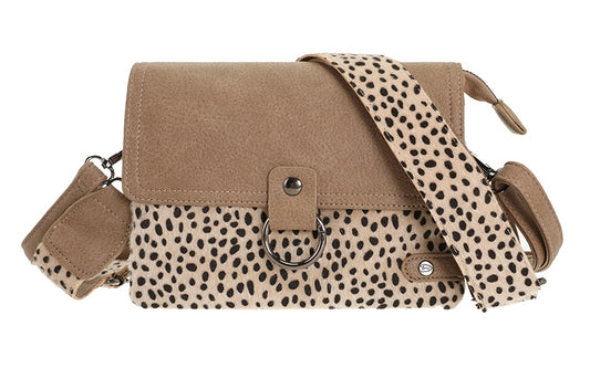 Natural dot Weston schoudertasje