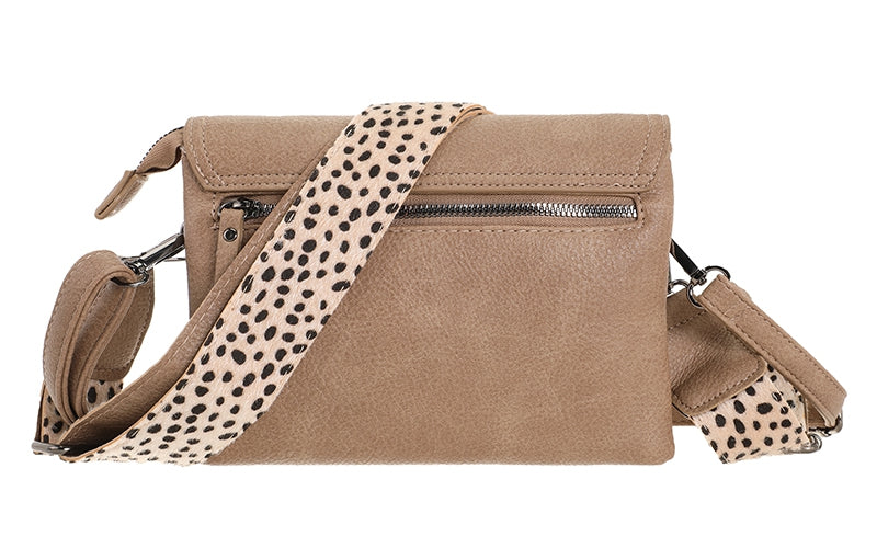 Natural dot Weston schoudertasje