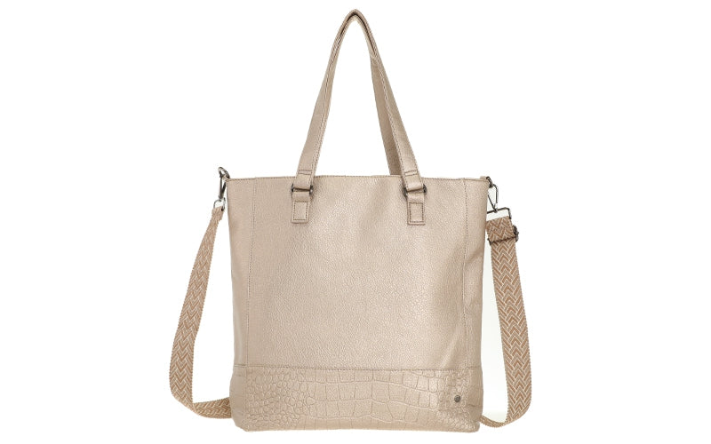 Classic champagne schoudertas / shopper Clever