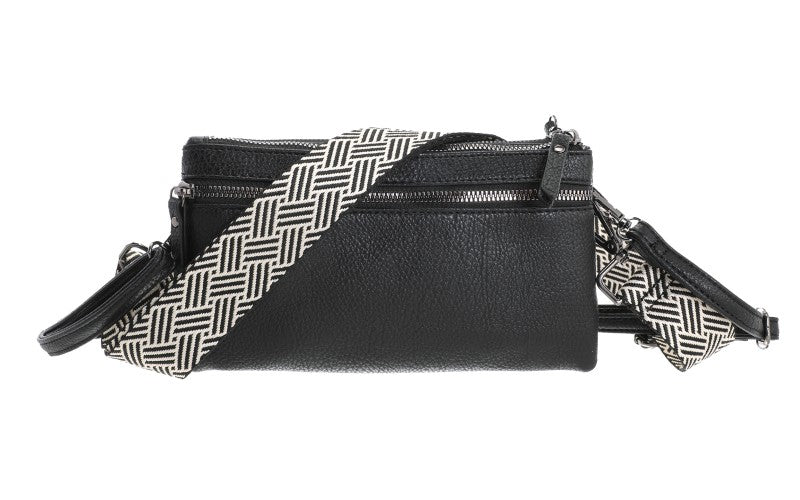 Black schoudertasje San Leo
