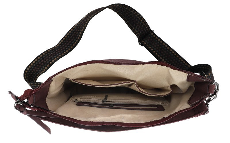 Burgundy schoudertas Palma