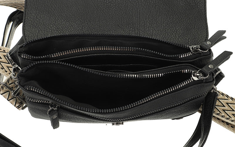 Black crossbody / schoudertasje Rochdale