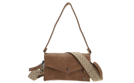Camel crossbody / schoudertasje Rochdale