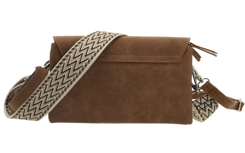 Camel crossbody / schoudertasje Montoro