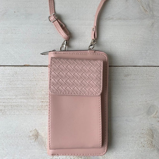 Roze telefoontasje inclusief portemonnee vakje