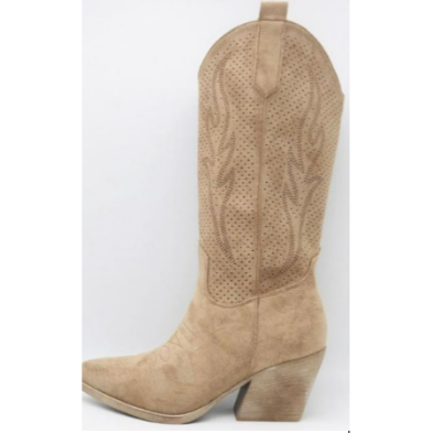 Stoere suèdine cowboylaarzen khaki