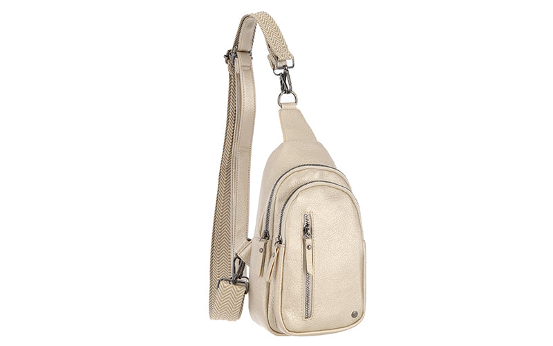 Champagne crossbody / rugtasje Mattie