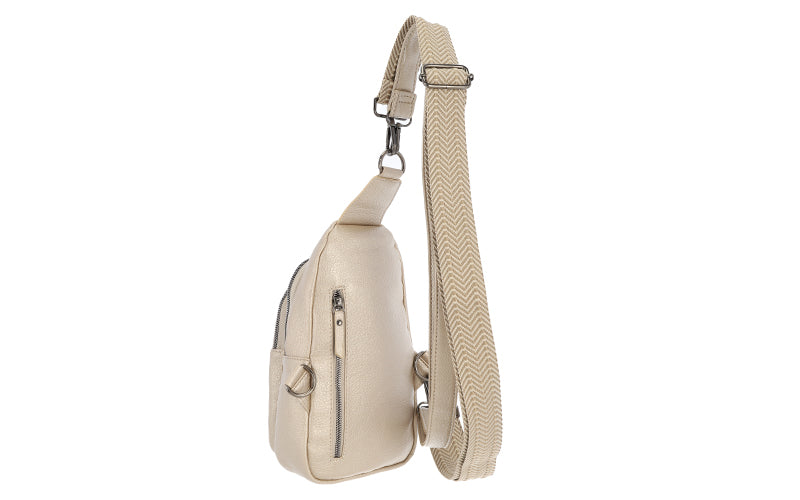 Champagne crossbody / rugtasje Mattie