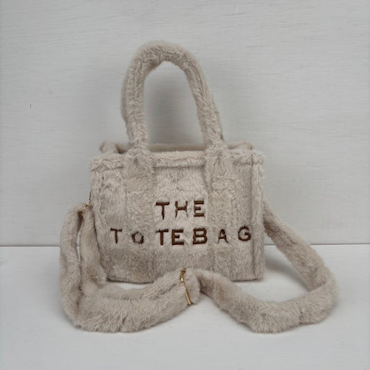 Teddy Tote Bag Beige klein