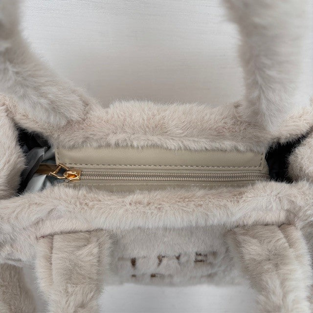 Teddy Tote Bag Beige klein