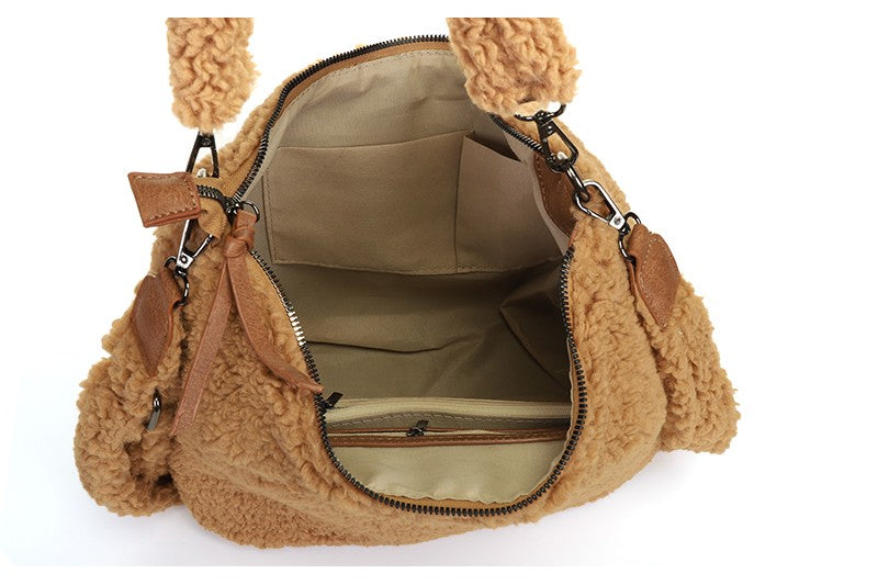 Camel teddy schoudertas Palma