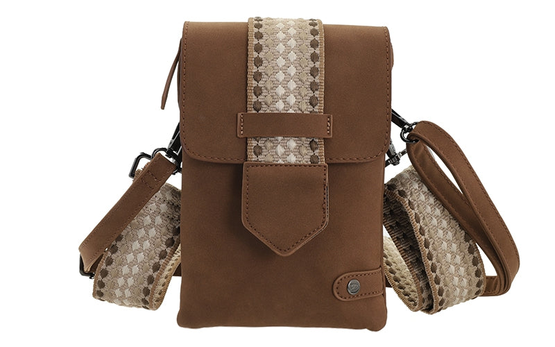 Camel crossbody en telefoontasje Nancy / Metz