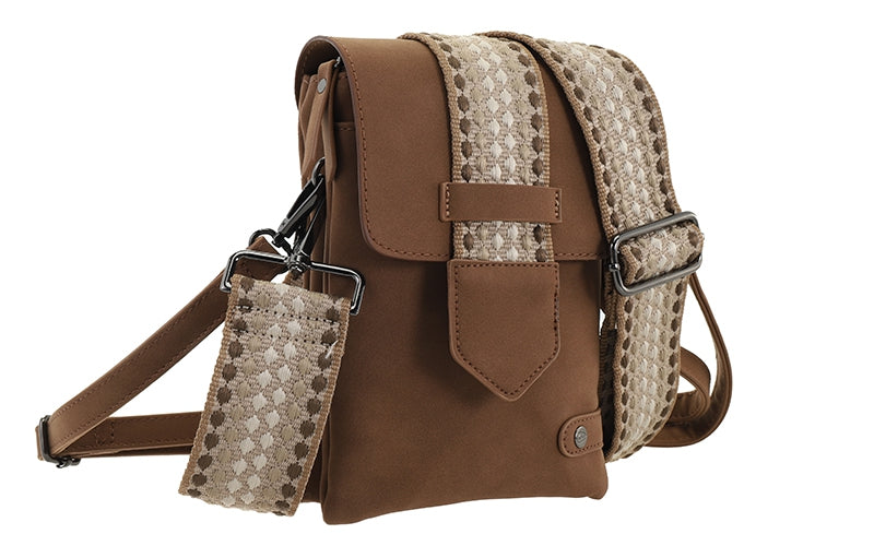 Camel crossbody en telefoontasje Nancy / Metz
