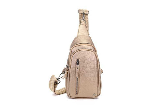 Champagne crossbody / rugtasje Mattie