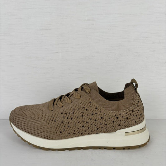 GS sneakers met glitter details goud