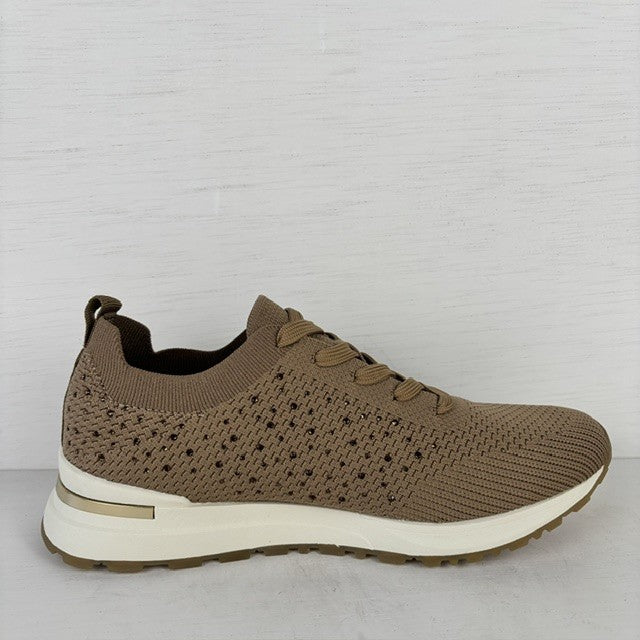 GS sneakers met glitter details goud