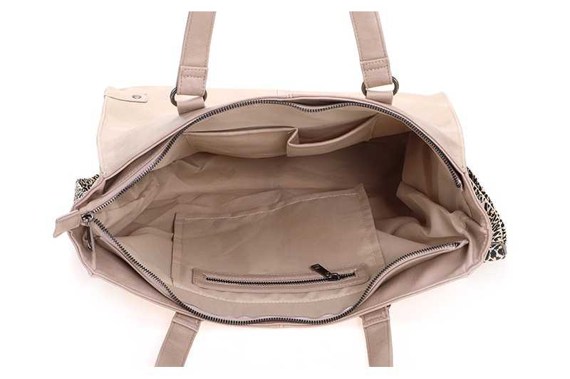 Light taupe shopper/schooltas Veghel