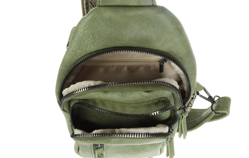 Green crossbodytas Mattie
