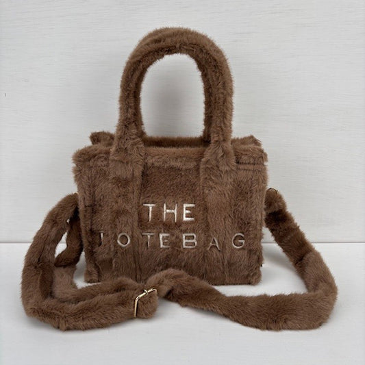 Teddy Tote Bag Mud klein