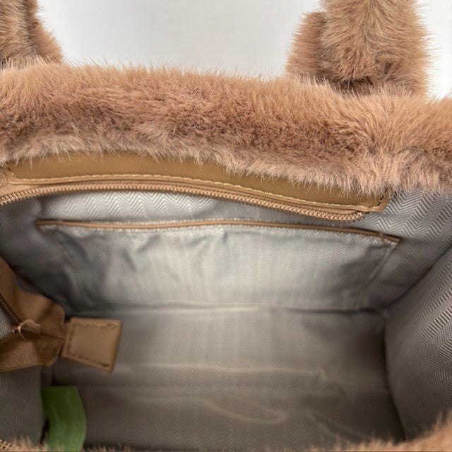 Teddy Tote Bag Mud klein