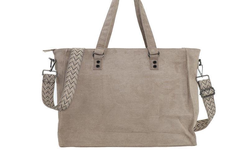 Taupe Shopper/Schooltas Riga