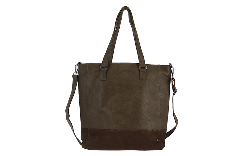 Dark Taupe Schoudertas / Shopper Clever