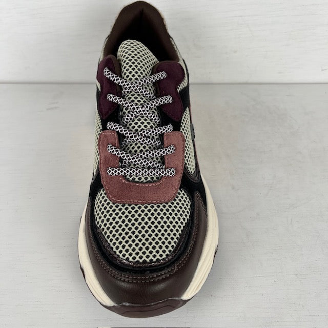 Posh by Poelman sneakers bordeaux with taupe combi