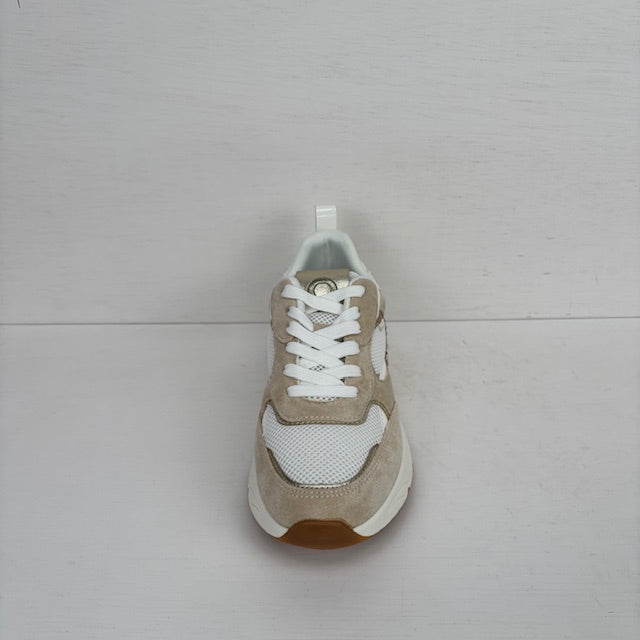 Posh by Poelman sneakers white with beige combination