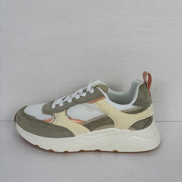 Posh by Poelman sneakers white with green combination