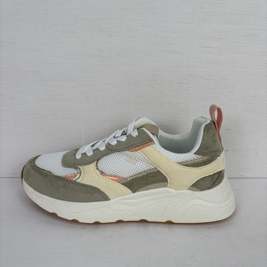 Posh by Poelman sneakers white with green combination