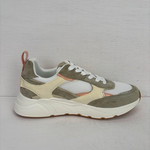 Posh by Poelman sneakers white with green combination