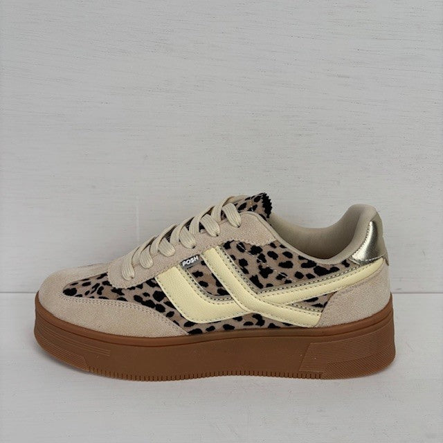 Posh by Poelman sneakers brown animalprint