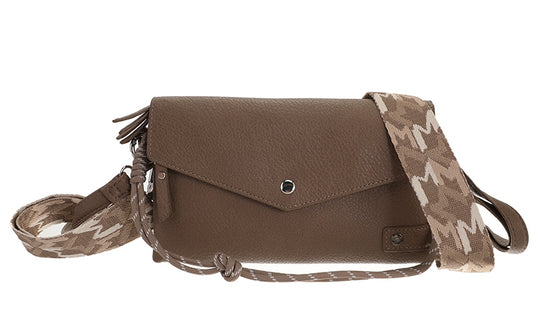 Dark taupe crossbody / schoudertasje Stanfield