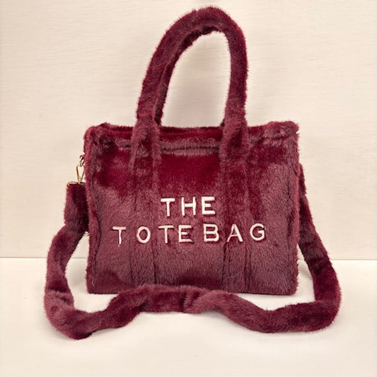 Teddy Tote Bag Wine Red