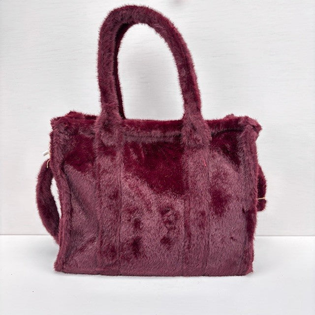 Teddy Tote Bag Wine Red