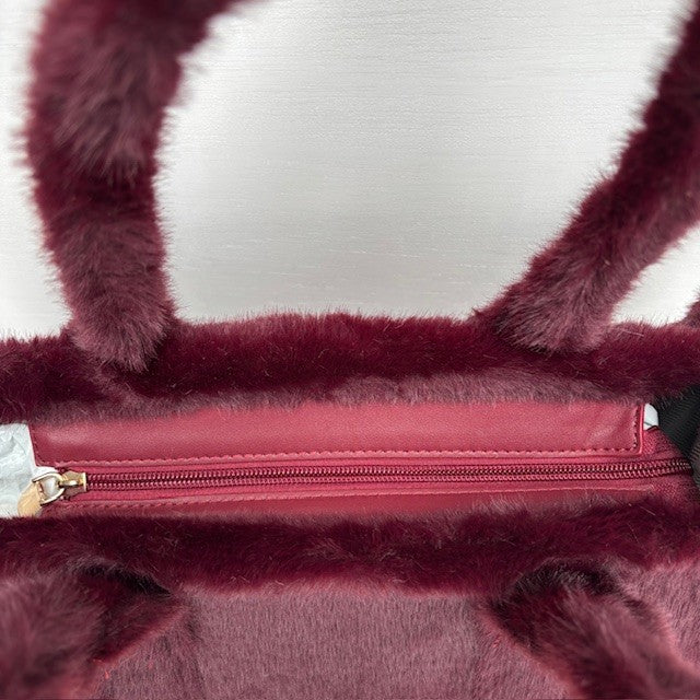 Teddy Tote Bag Wine Red