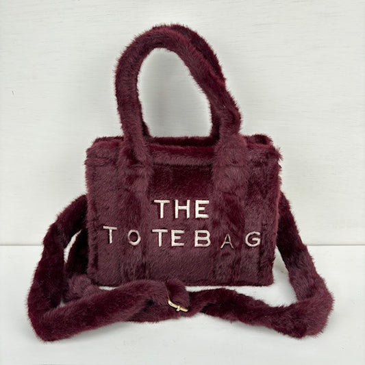 Teddy Tote Bag Wine Red klein