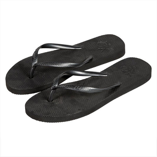 Teenslippers basic zwart